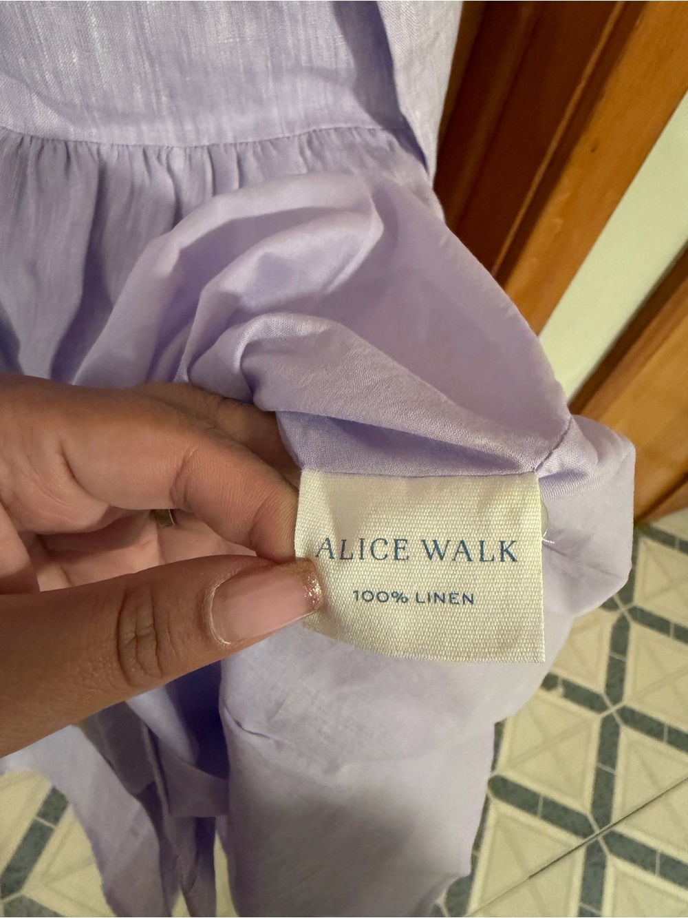 NWT Alice Walk Lavender Linen Dress Size XL - Picture 4 of 5